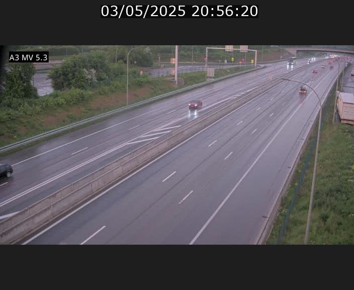 Webcam à l'Aire de Berchem au Luxembourg sur l'A3. Vue orientée vers la France