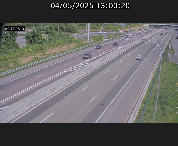 Webcam à l'Aire de Berchem au Luxembourg sur l'A3. Vue orientée vers la France