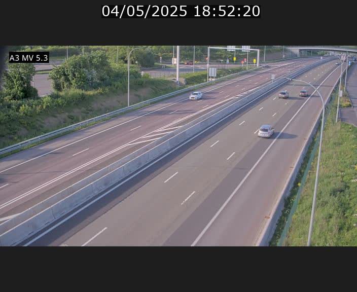 Webcam à l'Aire de Berchem au Luxembourg sur l'A3. Vue orientée vers la France