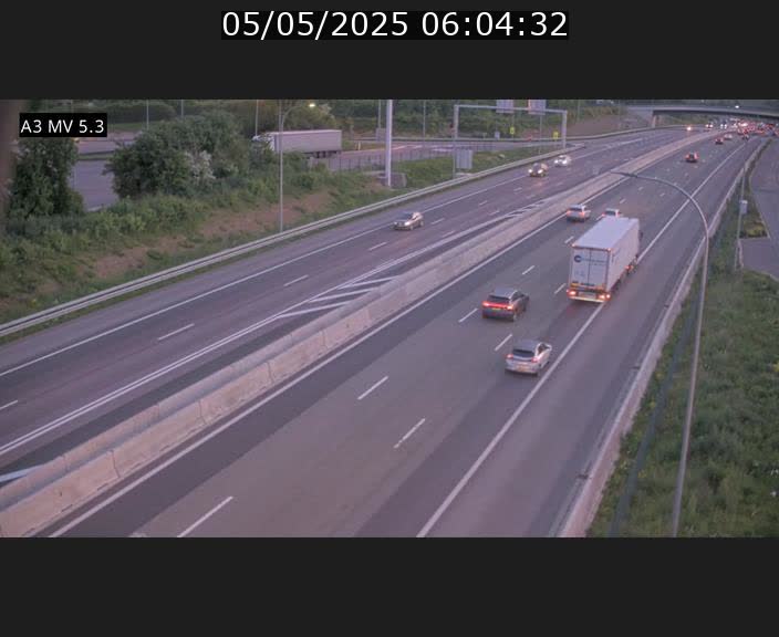 Webcam à l'Aire de Berchem au Luxembourg sur l'A3. Vue orientée vers la France