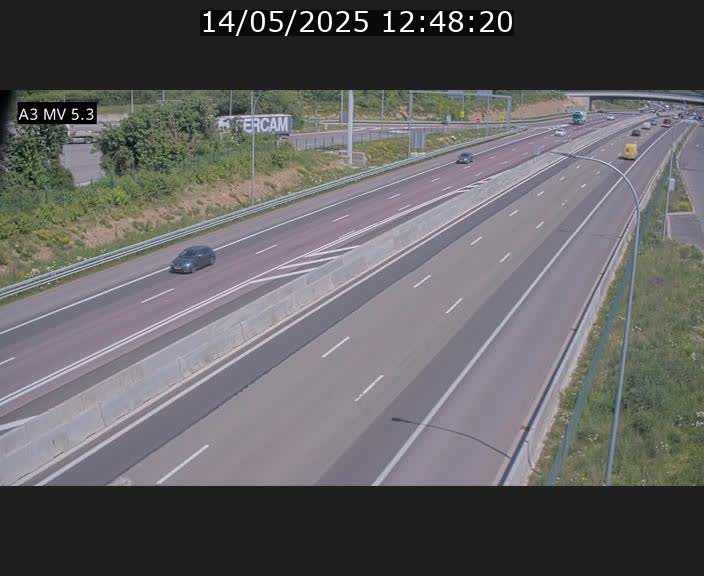 Webcam à l'Aire de Berchem au Luxembourg sur l'A3. Vue orientée vers la France