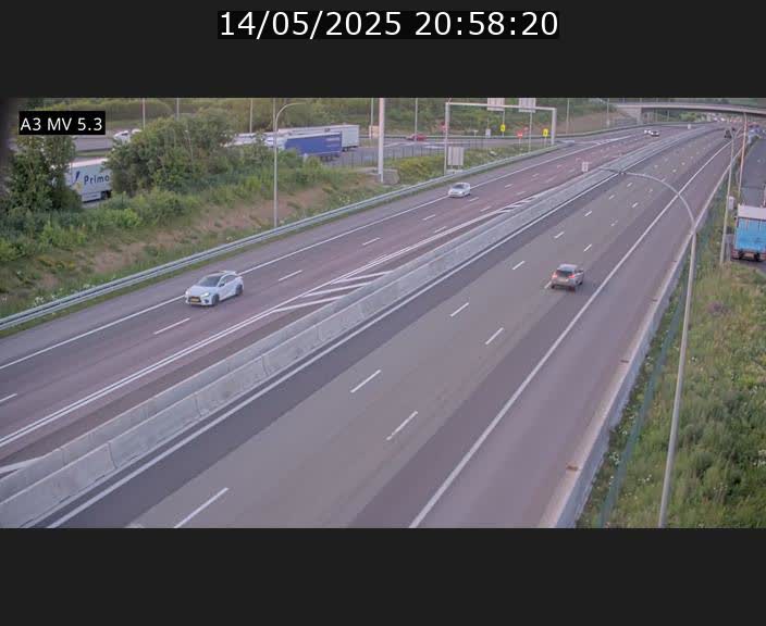 Webcam à l'Aire de Berchem au Luxembourg sur l'A3. Vue orientée vers la France
