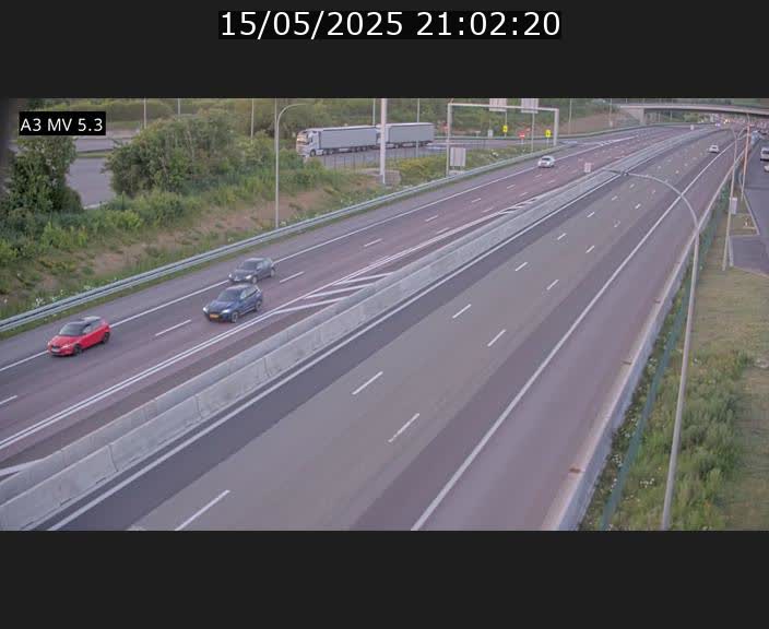 Webcam à l'Aire de Berchem au Luxembourg sur l'A3. Vue orientée vers la France