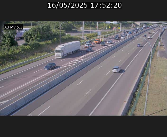 Webcam à l'Aire de Berchem au Luxembourg sur l'A3. Vue orientée vers la France