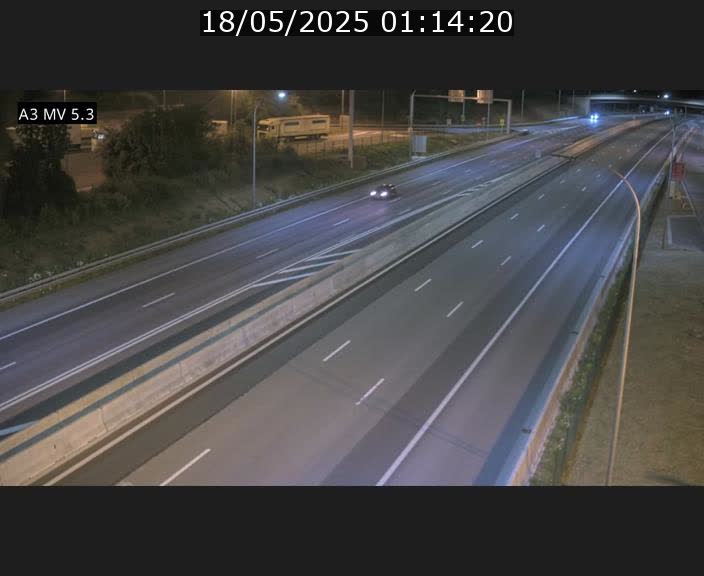 Webcam à l'Aire de Berchem au Luxembourg sur l'A3. Vue orientée vers la France