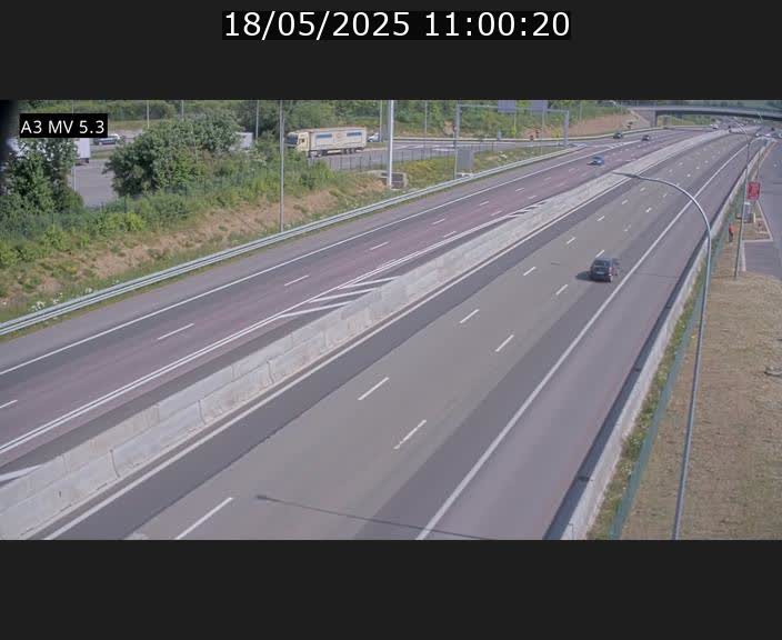 Webcam à l'Aire de Berchem au Luxembourg sur l'A3. Vue orientée vers la France