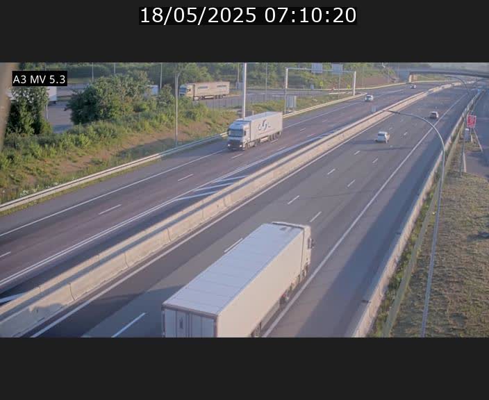 Webcam à l'Aire de Berchem au Luxembourg sur l'A3. Vue orientée vers la France