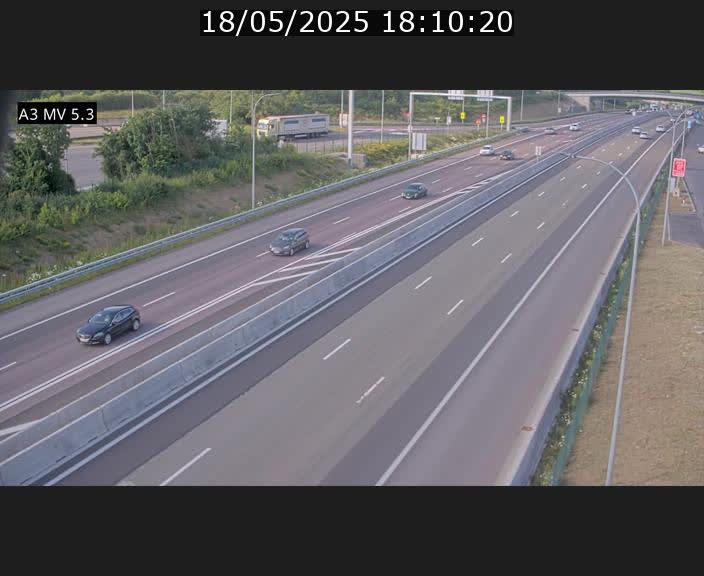 Webcam à l'Aire de Berchem au Luxembourg sur l'A3. Vue orientée vers la France