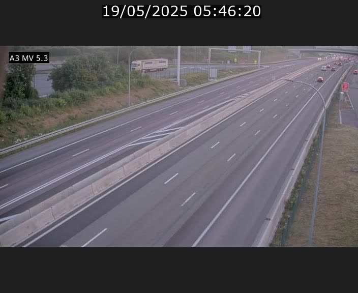 Webcam à l'Aire de Berchem au Luxembourg sur l'A3. Vue orientée vers la France