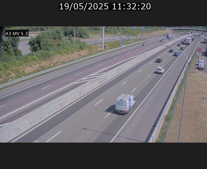 Webcam à l'Aire de Berchem au Luxembourg sur l'A3. Vue orientée vers la France