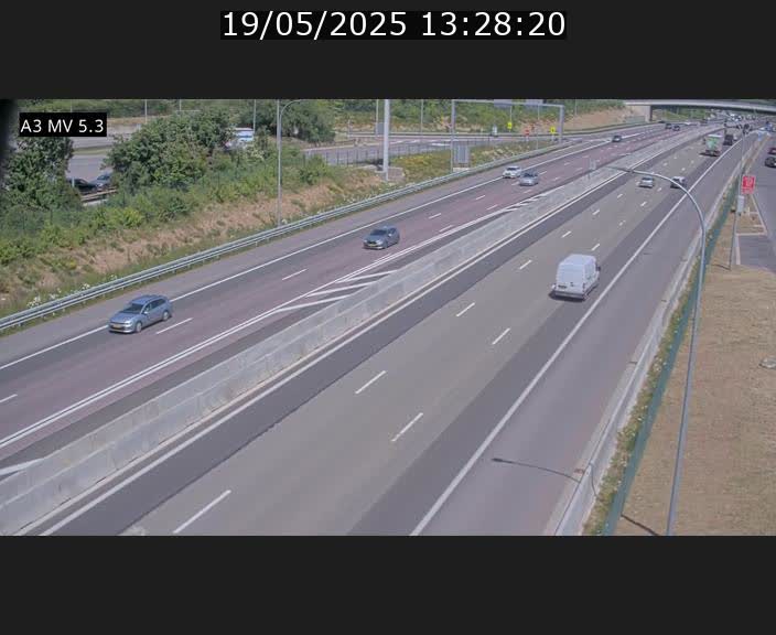 Webcam à l'Aire de Berchem au Luxembourg sur l'A3. Vue orientée vers la France