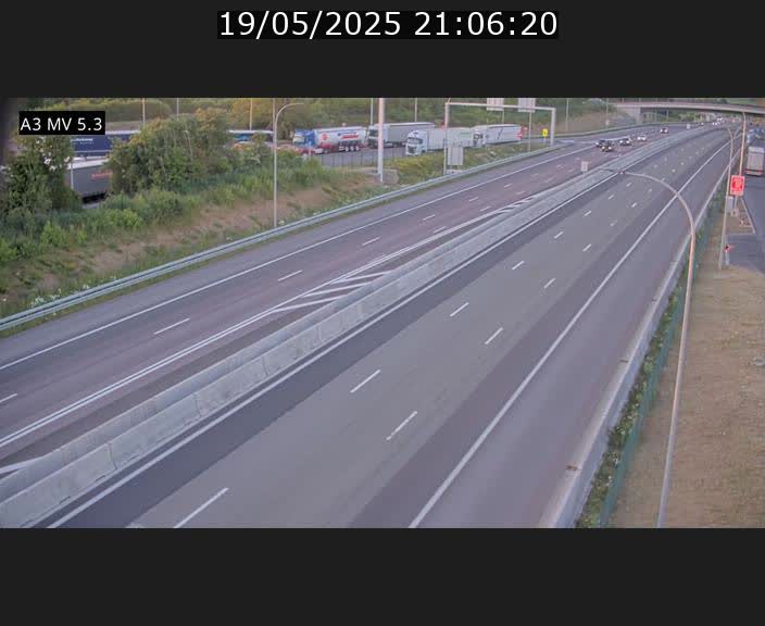 Webcam à l'Aire de Berchem au Luxembourg sur l'A3. Vue orientée vers la France