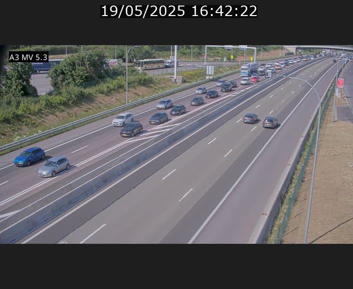 Webcam à l'Aire de Berchem au Luxembourg sur l'A3. Vue orientée vers la France