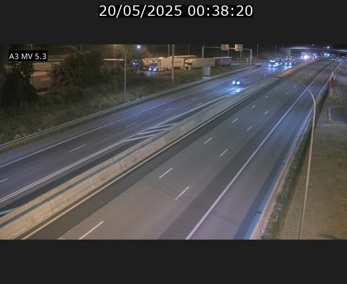 Webcam à l'Aire de Berchem au Luxembourg sur l'A3. Vue orientée vers la France
