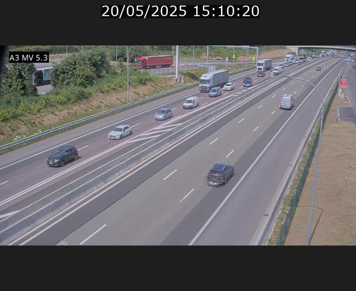Webcam à l'Aire de Berchem au Luxembourg sur l'A3. Vue orientée vers la France