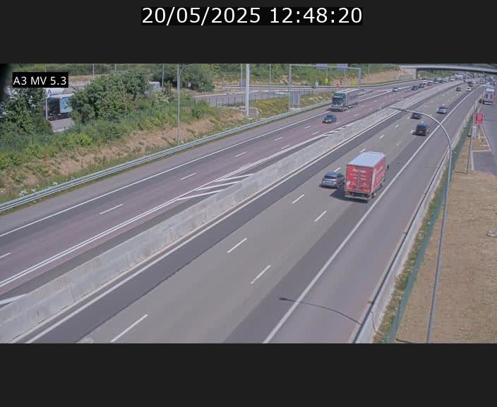 Webcam à l'Aire de Berchem au Luxembourg sur l'A3. Vue orientée vers la France