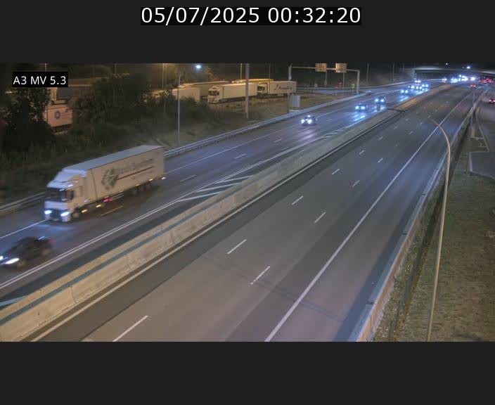 Webcam à l'Aire de Berchem au Luxembourg sur l'A3. Vue orientée vers la France