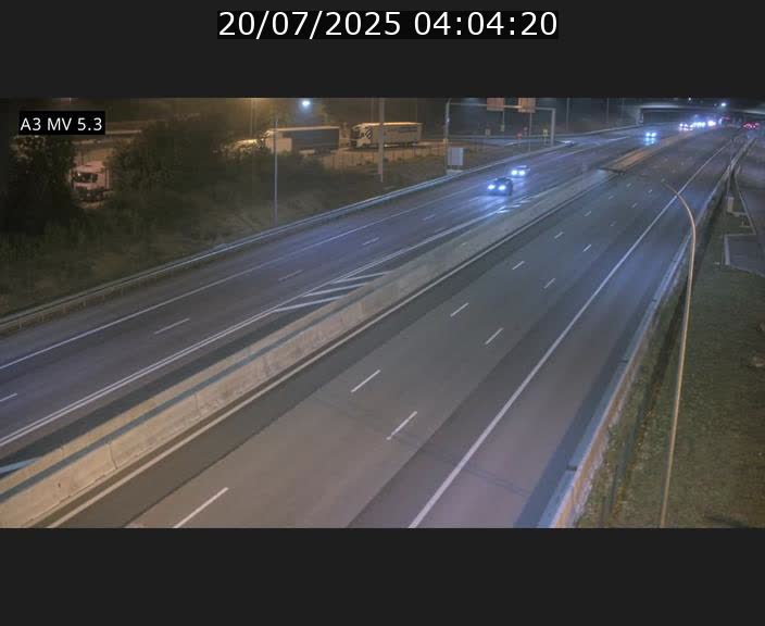 Webcam à l'Aire de Berchem au Luxembourg sur l'A3. Vue orientée vers la France