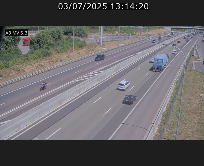 Webcam à l'Aire de Berchem au Luxembourg sur l'A3. Vue orientée vers la France