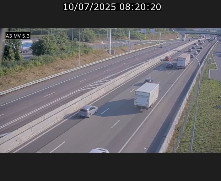 Webcam à l'Aire de Berchem au Luxembourg sur l'A3. Vue orientée vers la France