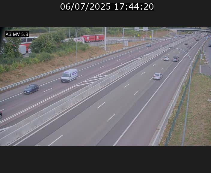 Webcam à l'Aire de Berchem au Luxembourg sur l'A3. Vue orientée vers la France