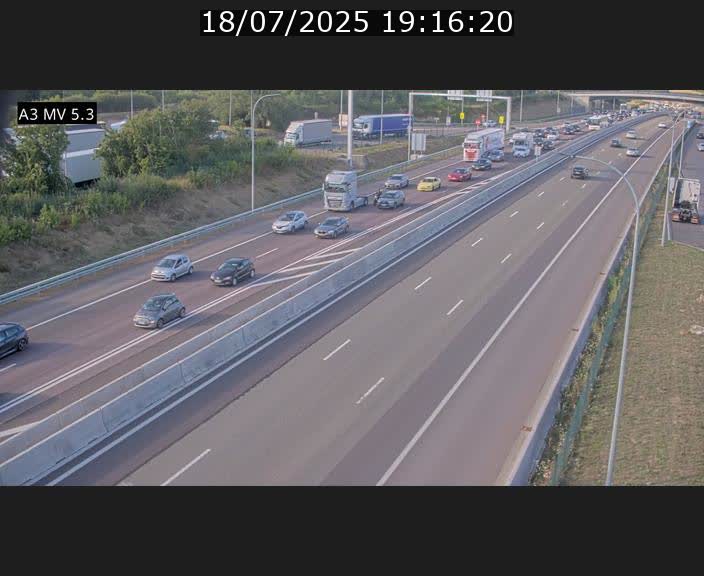 Webcam à l'Aire de Berchem au Luxembourg sur l'A3. Vue orientée vers la France