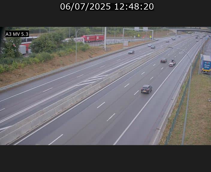 Webcam à l'Aire de Berchem au Luxembourg sur l'A3. Vue orientée vers la France