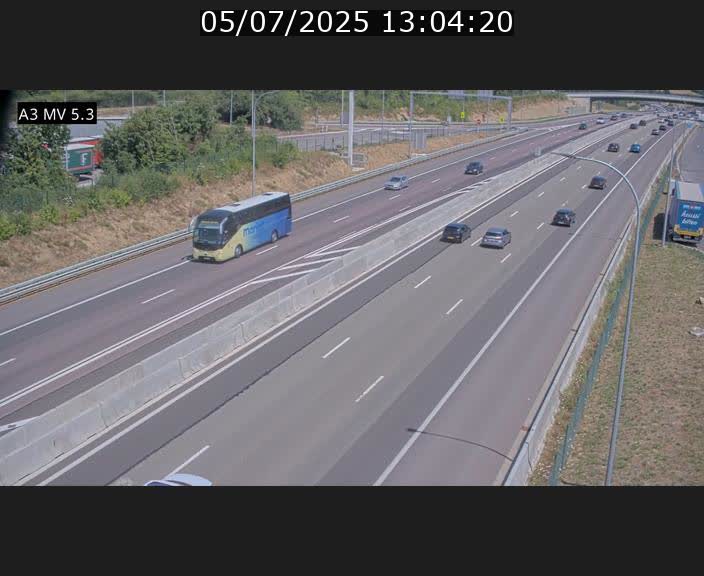 Webcam à l'Aire de Berchem au Luxembourg sur l'A3. Vue orientée vers la France