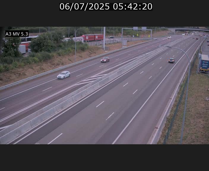 Webcam à l'Aire de Berchem au Luxembourg sur l'A3. Vue orientée vers la France