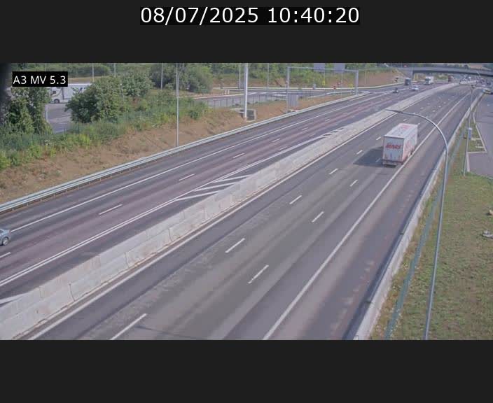 Webcam à l'Aire de Berchem au Luxembourg sur l'A3. Vue orientée vers la France
