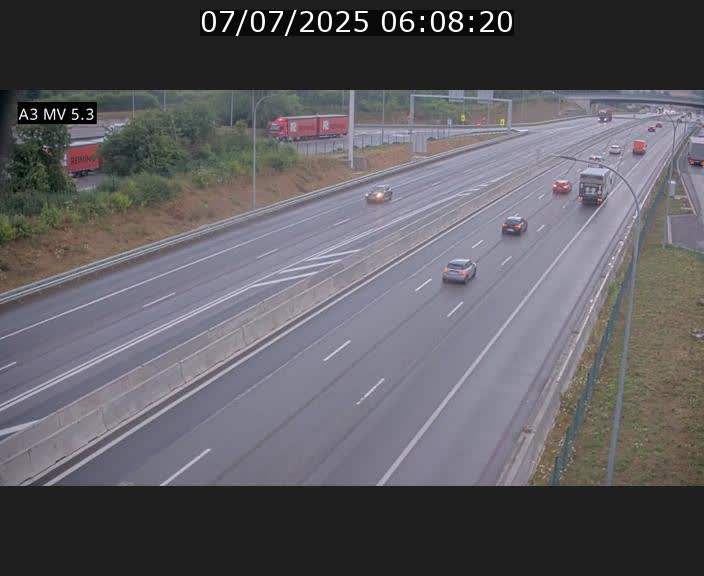 Webcam à l'Aire de Berchem au Luxembourg sur l'A3. Vue orientée vers la France