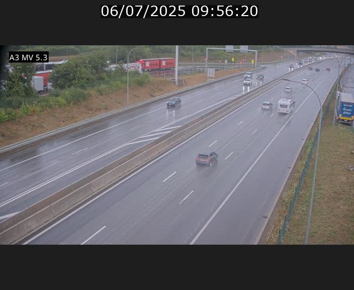 Webcam à l'Aire de Berchem au Luxembourg sur l'A3. Vue orientée vers la France