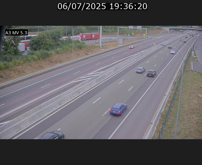 Webcam à l'Aire de Berchem au Luxembourg sur l'A3. Vue orientée vers la France