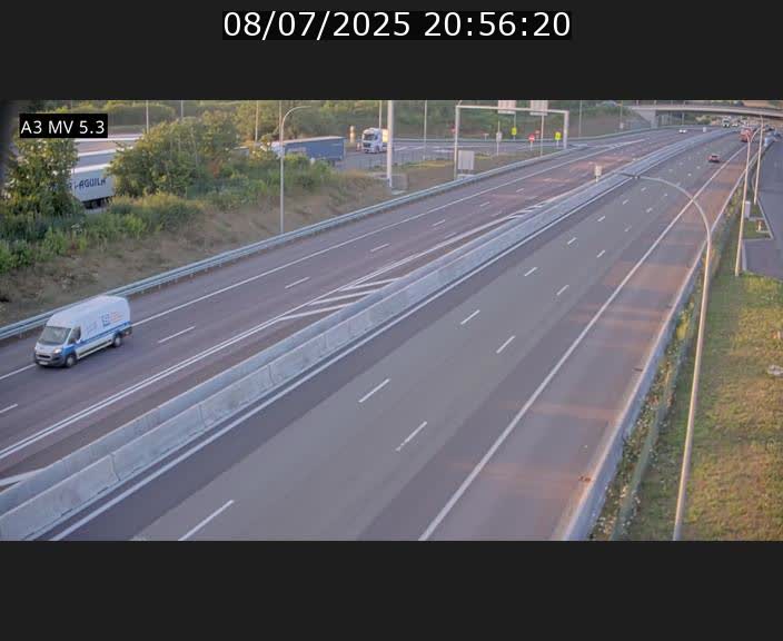 Webcam à l'Aire de Berchem au Luxembourg sur l'A3. Vue orientée vers la France