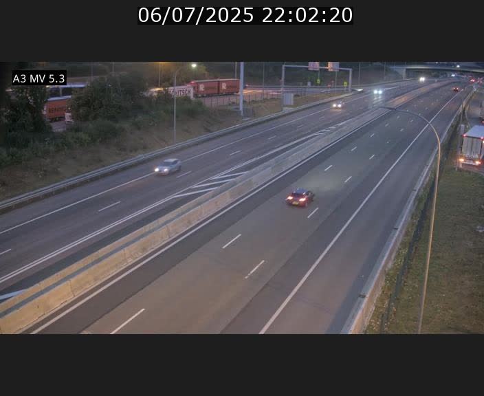 Webcam à l'Aire de Berchem au Luxembourg sur l'A3. Vue orientée vers la France