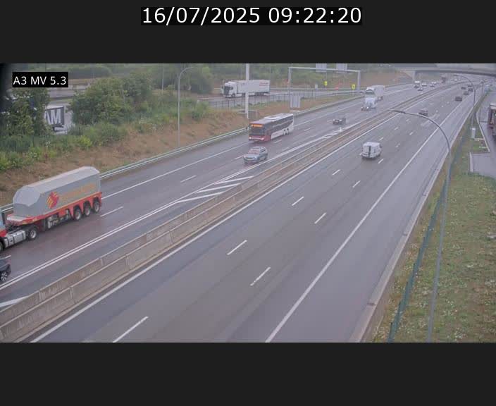 Webcam à l'Aire de Berchem au Luxembourg sur l'A3. Vue orientée vers la France