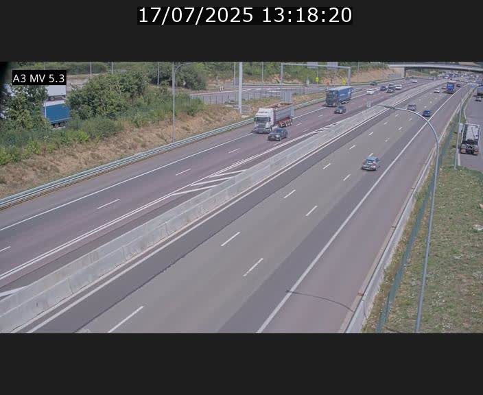 Webcam à l'Aire de Berchem au Luxembourg sur l'A3. Vue orientée vers la France