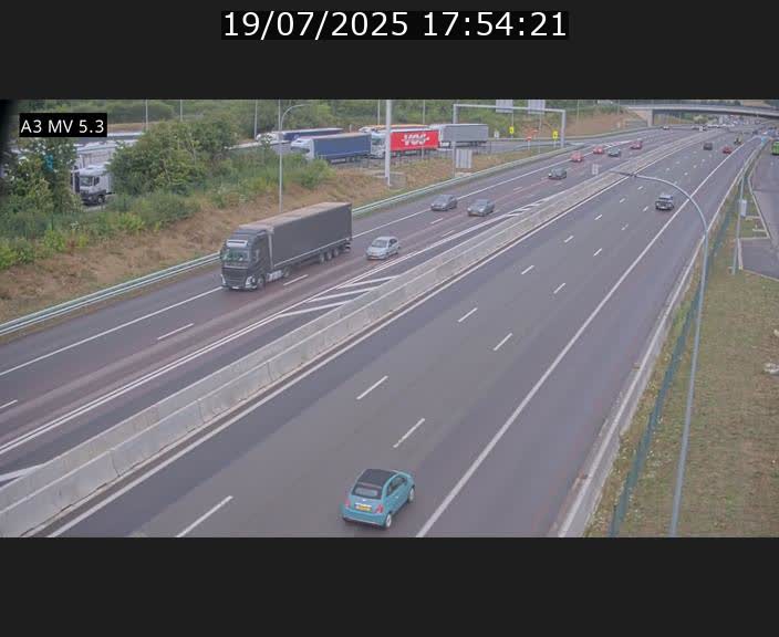 Webcam à l'Aire de Berchem au Luxembourg sur l'A3. Vue orientée vers la France
