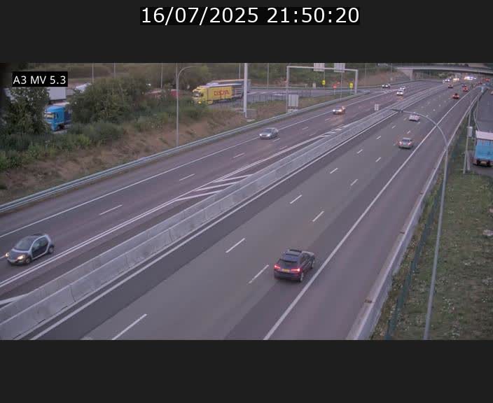 Webcam à l'Aire de Berchem au Luxembourg sur l'A3. Vue orientée vers la France