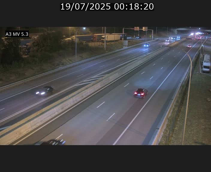 Webcam à l'Aire de Berchem au Luxembourg sur l'A3. Vue orientée vers la France