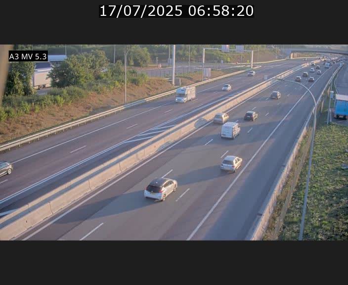 Webcam à l'Aire de Berchem au Luxembourg sur l'A3. Vue orientée vers la France