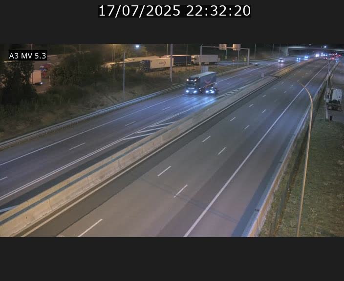 Webcam à l'Aire de Berchem au Luxembourg sur l'A3. Vue orientée vers la France