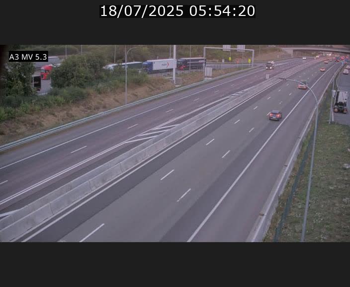 Webcam à l'Aire de Berchem au Luxembourg sur l'A3. Vue orientée vers la France