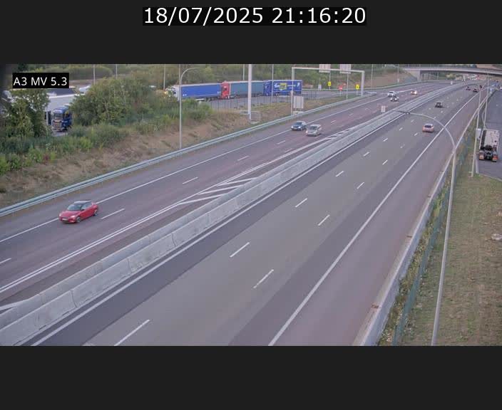 Webcam à l'Aire de Berchem au Luxembourg sur l'A3. Vue orientée vers la France