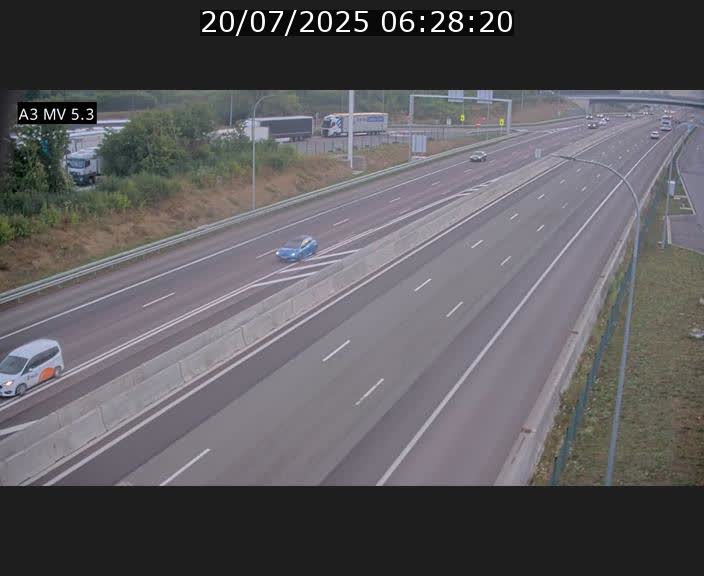 Webcam à l'Aire de Berchem au Luxembourg sur l'A3. Vue orientée vers la France