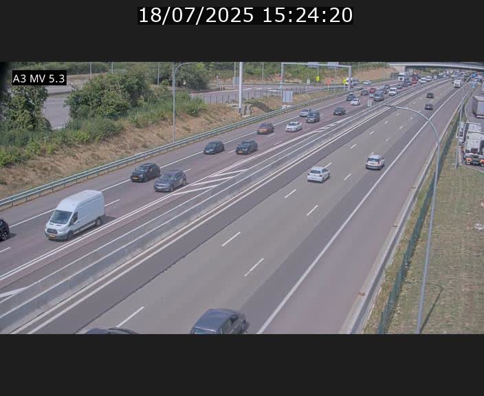 Webcam à l'Aire de Berchem au Luxembourg sur l'A3. Vue orientée vers la France