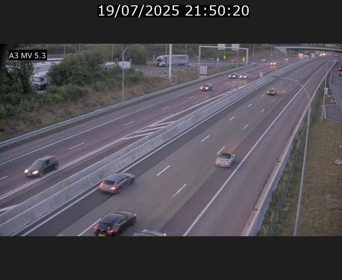 Webcam à l'Aire de Berchem au Luxembourg sur l'A3. Vue orientée vers la France