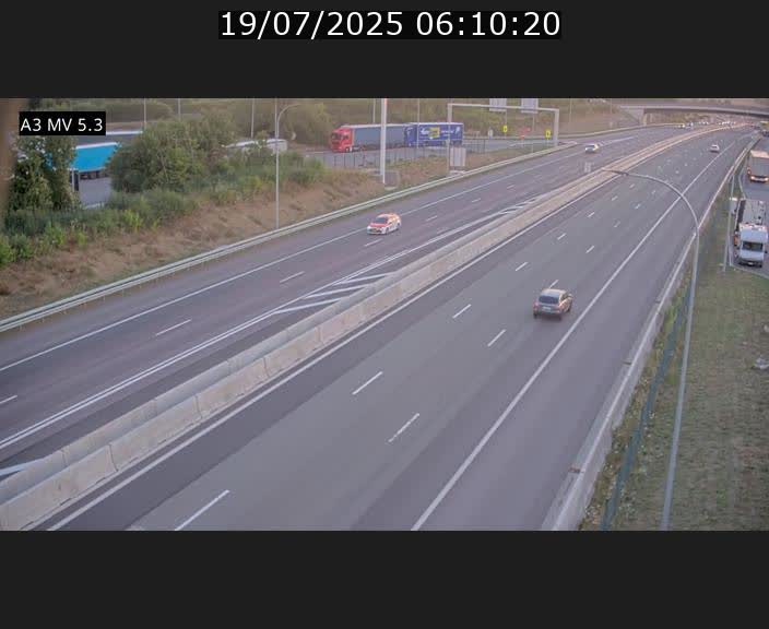 Webcam à l'Aire de Berchem au Luxembourg sur l'A3. Vue orientée vers la France