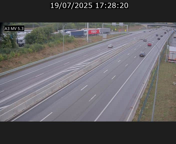 Webcam à l'Aire de Berchem au Luxembourg sur l'A3. Vue orientée vers la France