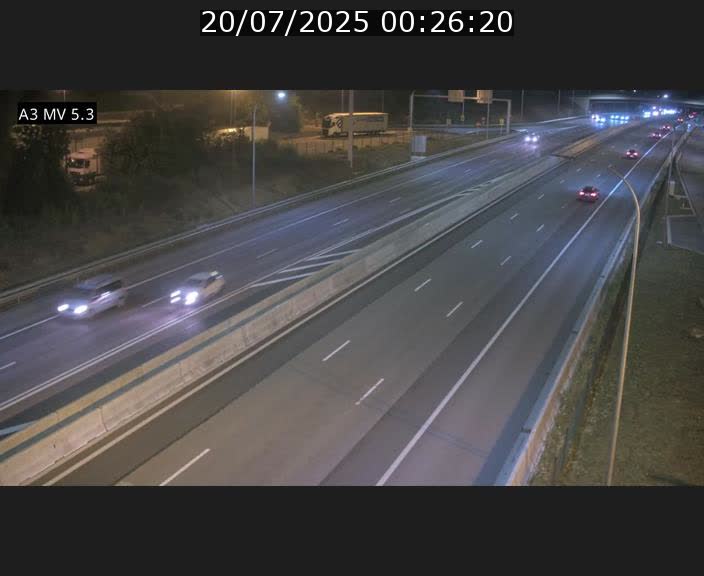 Webcam à l'Aire de Berchem au Luxembourg sur l'A3. Vue orientée vers la France